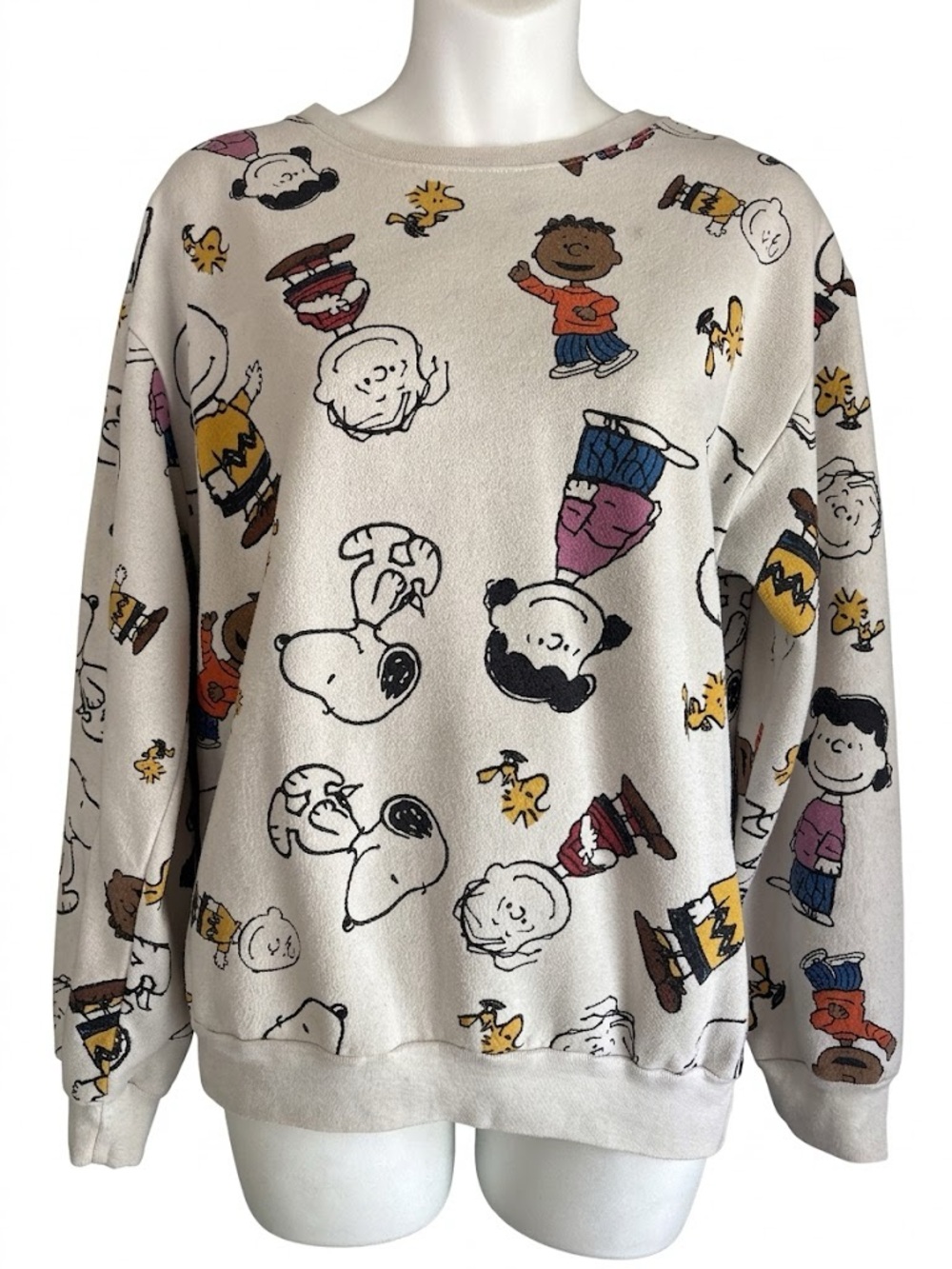 Peanuts Cream Sweatshirt with Colorful Character Prints